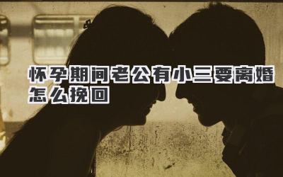 怀孕期间老公有小三要离婚怎么挽回