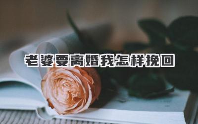 老婆要离婚我怎样挽回