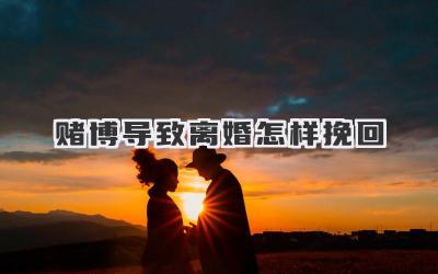 赌博导致离婚怎样挽回