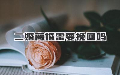 二婚离婚需要挽回吗