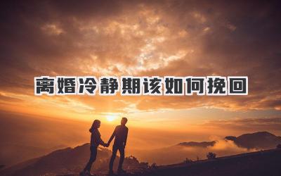 离婚冷静期该如何挽回